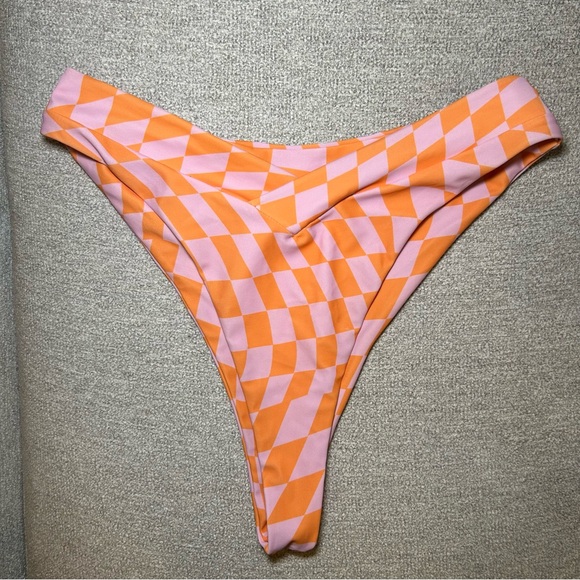 Aurelle Bikini Bottom Pink and Orange Size Medium - Picture 2 of 7